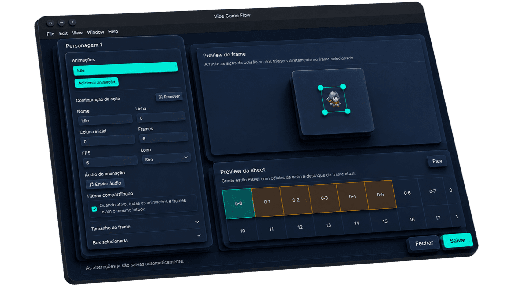 Interface do studio VibeGameFlow