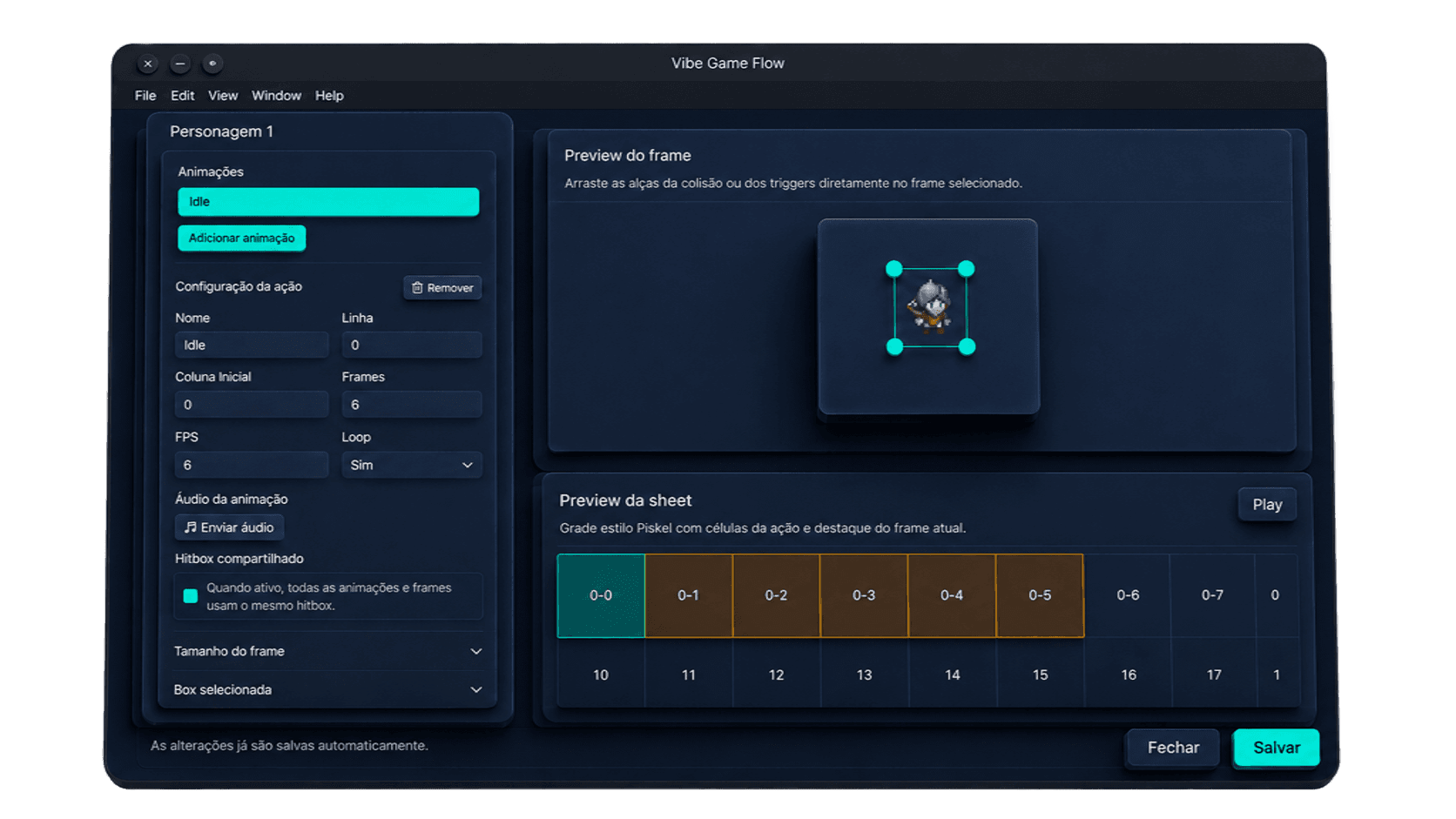 Interface do studio VibeGameFlow vista de frente